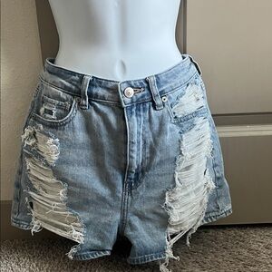 Distressed Denim Women Shorts